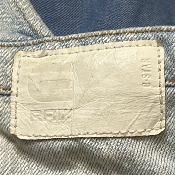 G-STAR RAW Arc Boyfriend Short Denim Distressed Shorts Overalls Women Size M - Picture 8 of 16